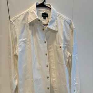JCrew White over shirt, thick cotton material size medium